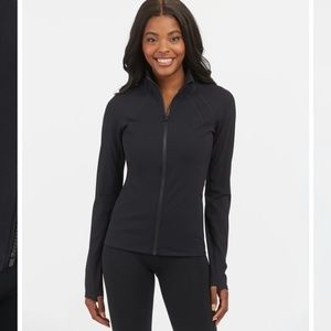 Black spanx contour active workout jacket xs